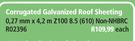 Corrugated Galvanized Roof Sheeting 0.27mm x 4.2m Z100 8.5(610)Non-NHBRC R02396-Each
