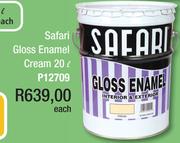 Safari Gloss Enamel Cream 20Ltr P12709-Each