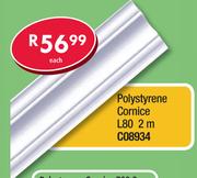 Polystyrene Cornice Z60 2m C09407-Each