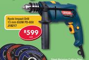 Ryobi Impact Drill 13mm 650W PD-650 J18217-Each