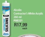 Alcolin Contractor's White Acrylic P08321-260ml