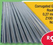 Corrugated Galvanized Roof Sheeting 0.27mm x 3.6m Z100 8.5(610)Non-NHBRC R02394-Each