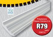 Polystyrene Classic Cornice 2m C08712-Each