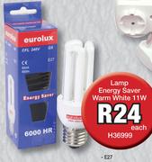Lamp Energy Saver Warm White 11W E27 H36999-Each