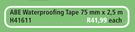 ABE Waterproofing Tape 75mmx2.5m H41611-Each