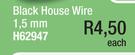 Black House Wire 1.5mm H62947-Each