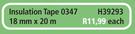 Insulation Tape 0347 18mmx20m H39293-Each