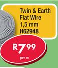 Twin & Earth Flat Wire 1.5mm H62948-Per M