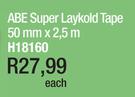 ABE Super Laykold Tape 50mmx2.5m H18160-Each