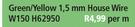 Green/Yellow 1.5mm House Wire W150 H62950-Per M