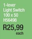 1-Lever Light Switch 100x50 H56498-Each