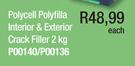 Polycell Polyfilla Interior & Exterior Crack Filler 2kg P00140/P00136-Each