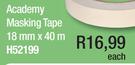 Academy Masking Tape 18mmx40m H52199-Each