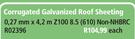 Corrugated Galvanized Roof Sheeting 0.27mmx4.2m Z100 8.5 (610) Non-NHBRC R02396-Each