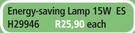 Eurolux Energy Saving Lamp 15W ES H29946-Each