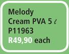 Melody Cream PVA P11963-5L Each