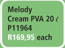 Melody Cream PVA P11964-20L Each