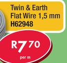 Twin & Earth Flat Wire 1.5mm H62948-Per M