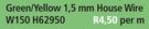 Green/Yellow House Wire 1.5mm W150 H62950-Per M