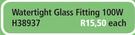 Watertight Glass Fitting 100W H38937-Each