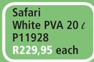 Safari White PVA P11928-20L Each
