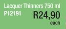 Lacquer Thinners P12191-750ml
