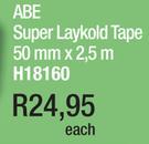 ABE Super Laykold Tape 50mm x2.5m H18160-Each