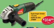 Ryobi Angle Grinder 115mm 650W HG-650 J19497-Each
