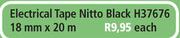 Electrical Tape Nitto Black H37676 18mm x20m-Each