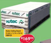 Nutec Ceiling Board 4mm x1.2x3.6m C00123-Each