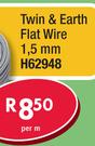 Twin & Earth Flat Wire 1.5mm H62948-Per M