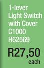 1 Lever Light Switch With Cover C1000 H62569-Each