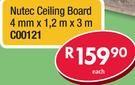 Nutec Ceiling Board 4mm x1.2x3m C00121-Each