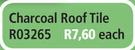 Charcoal Roof Tile R03265-Each