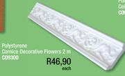 Polystyrene Cornice Decorative Flowers 2m C09300