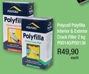 Polycell Polyfilla Interior & Exterior Crack Filler P00140/P00136-2Kg-Each