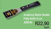 Academy Black Handle Putty Knife 8Cm J09348-Each