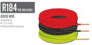 House Wire 2.5mm Assorted Colours-Per 100M Roll