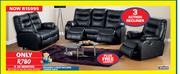 Grafton Everest Magnum 3-Piece Recliner Lounge Suite