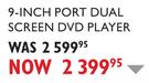 Lenco 9" Port Dual Screen DVD Player