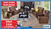 Gomma Gomma Polo 4 Piece Lounge Suite Brown