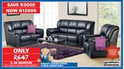 Dynasty Leather Uppers 3 Piece Lounge Suite