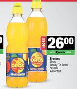 Brookes Oros Ready-To-Drink Assorted-For Any 2 x 500ml