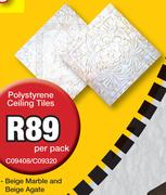 Polystyrene Ceiling Tiles C09408/C09320-Per Pack
