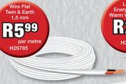 Wire Flat Twin & Earth 1.5mm H29785-Per Metre