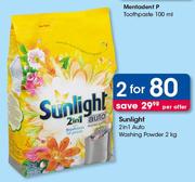 Sunlight 2 In 1 Auto Washing Powder-2x2kg Per Offer