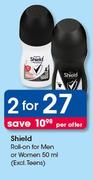 Shield Roll On For Men Or Women (Excl Teens)-2x50ml Per Offer