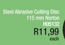 Steel Abrasive Cutting Disc 115mm Norton-Each
