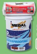Medal Professional Waterproofing Red-5Ltr Each