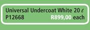 Medal Universal Undercoat White-20Ltr Each